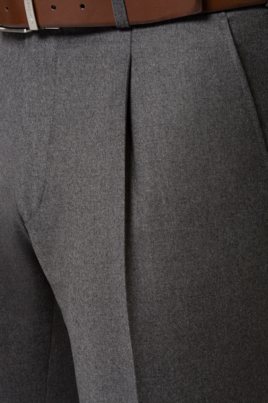 Moda Spodnie Spodnie z zakładkami Zero Spodnie z zak\u0142adkami czarny-jasnoszary W stylu biznesowym 