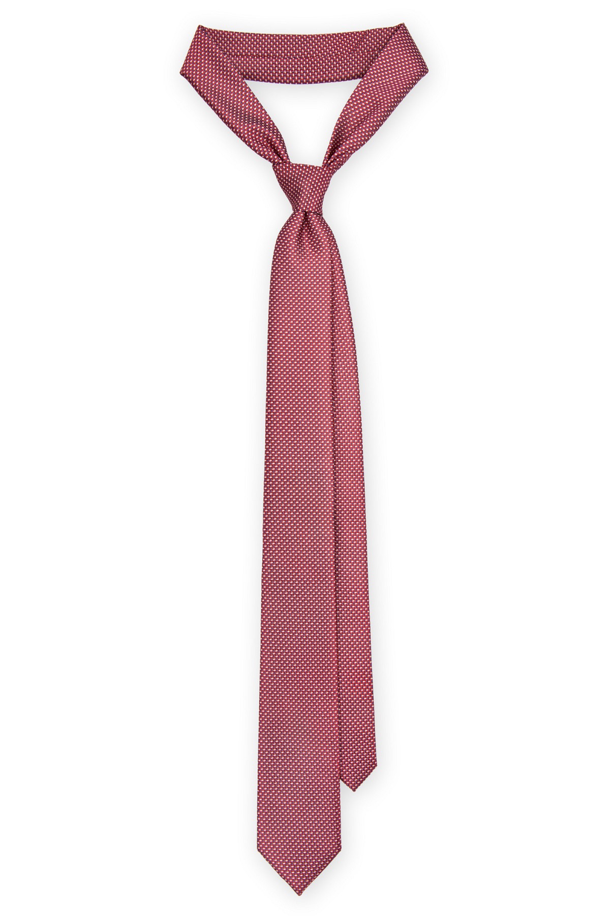 Lancerto - Krawat czerwony mikrowzór