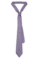 Krawat Fioletowy Wzór Geometryczny