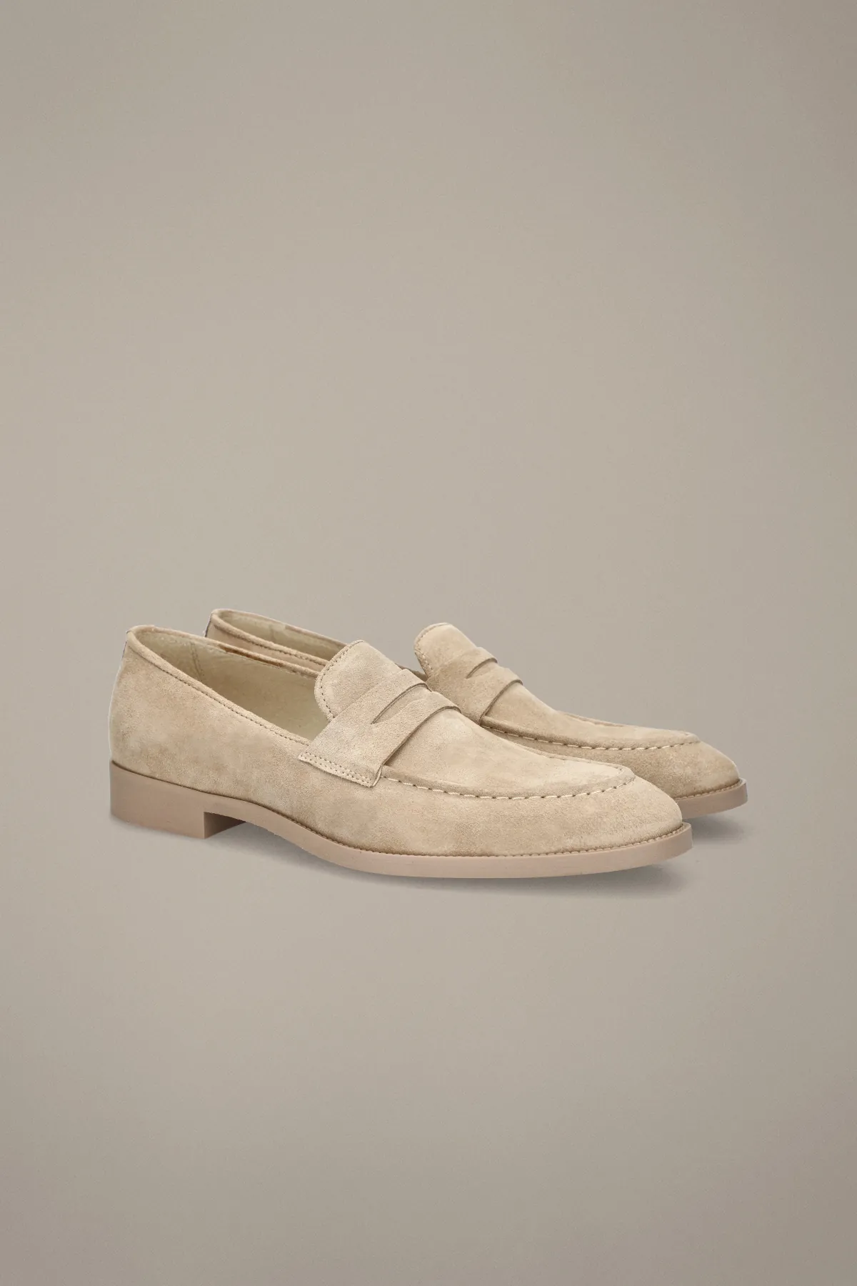 Buty Loafersy Loris Jasnobeżowe