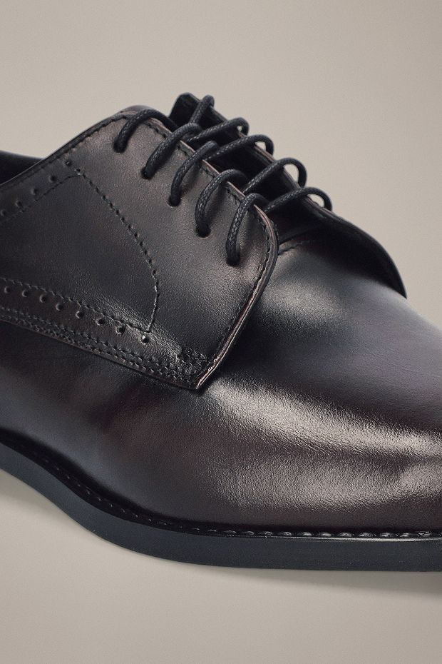 Buty Derby Rostock Ciemnobordowe