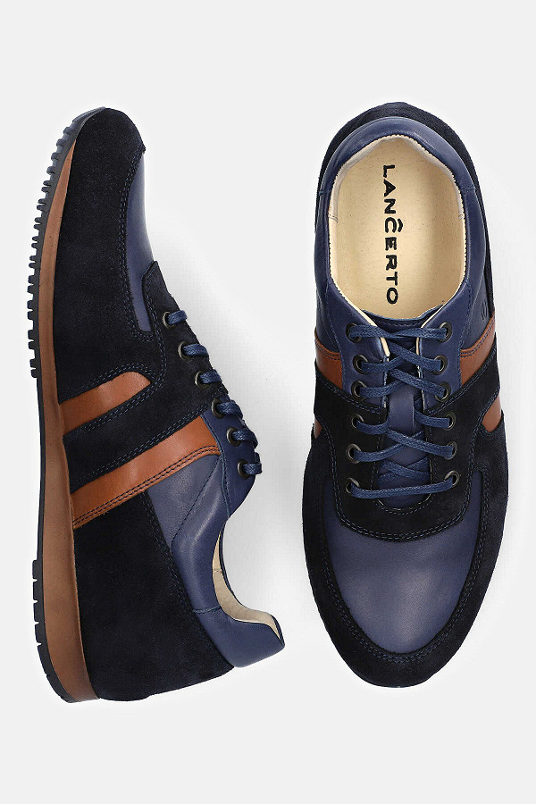 Delphi Navy Blue Shoes - Lancerto