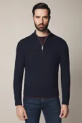 Sweter Granatowy Bawełniany Johan