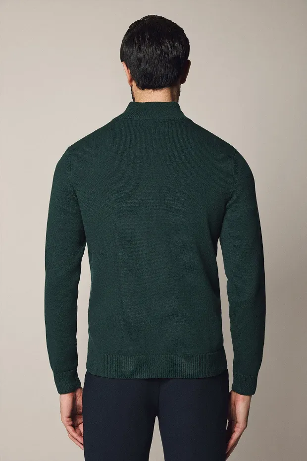 Sweter Zielony Bawełniany Johan