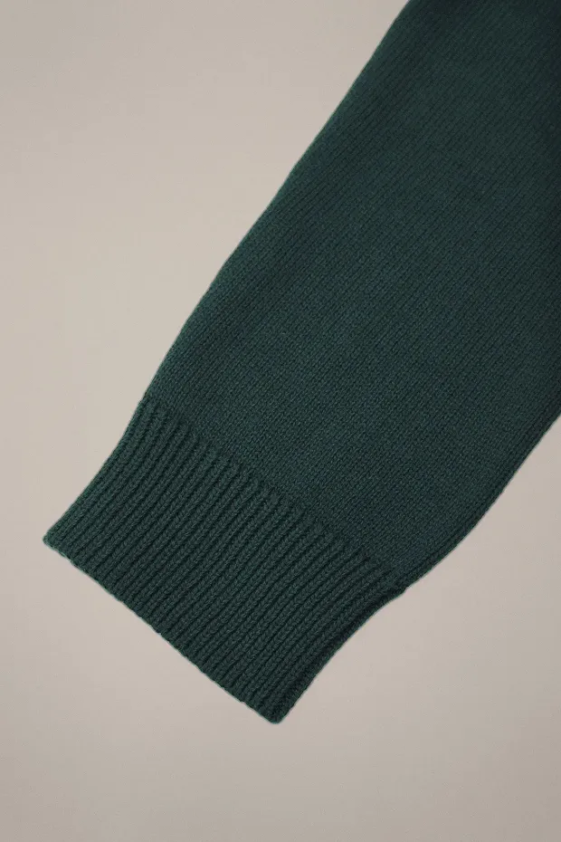 Sweter Zielony Bawełniany Johan