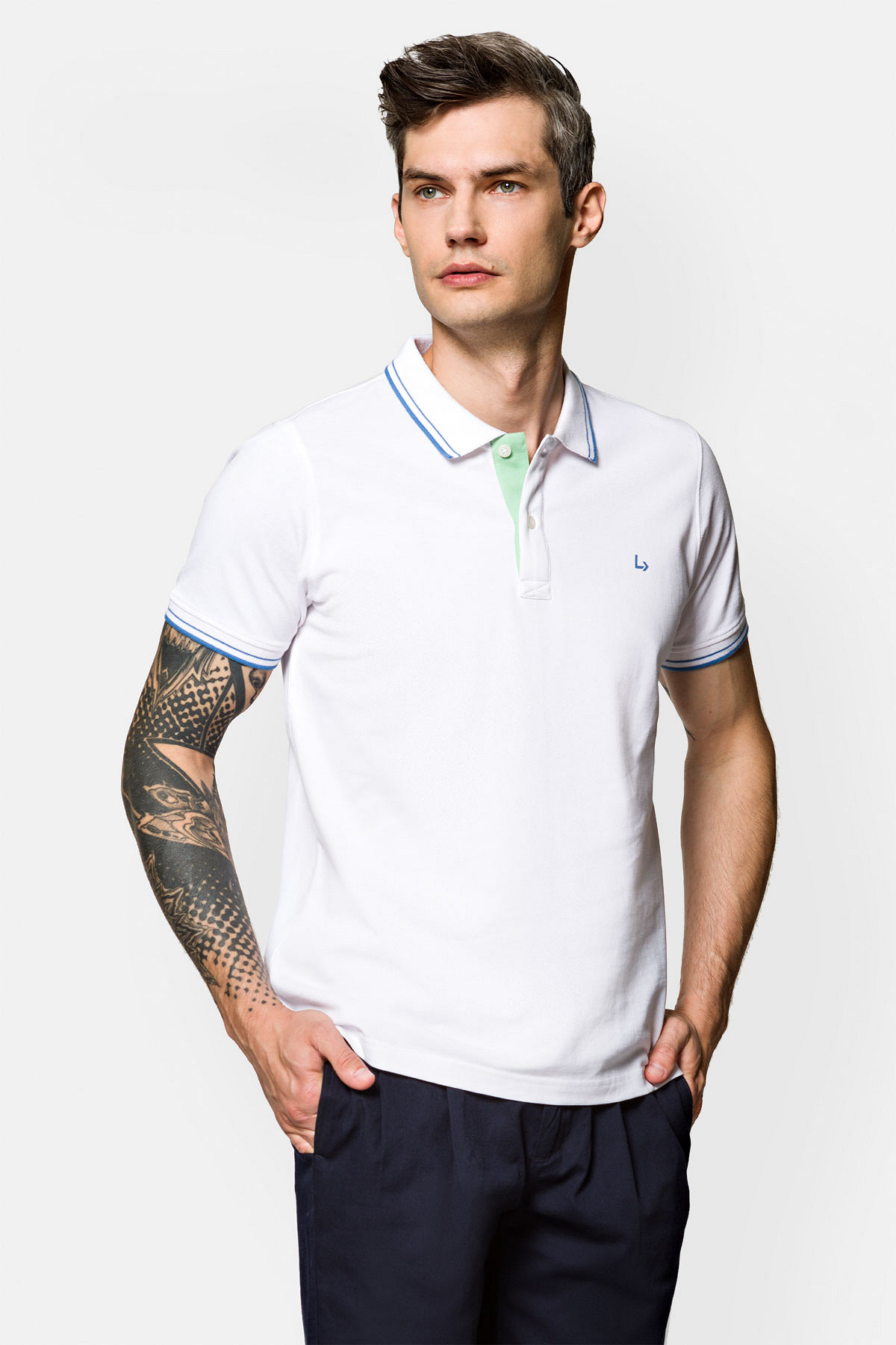 Koszulka Biała Polo Adrian