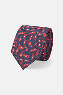 Krawat Granatowo-Czerwony Paisley