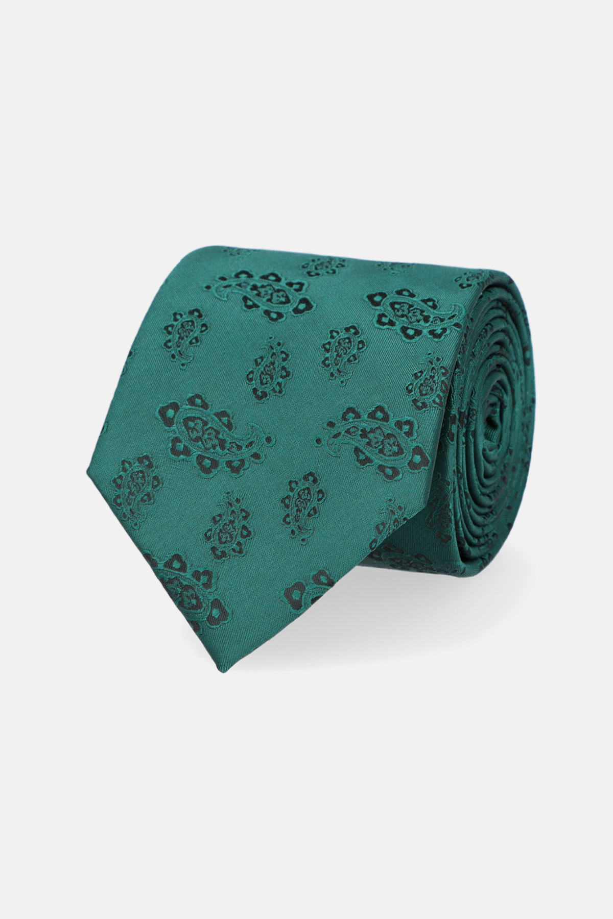 Krawat Zielony Paisley