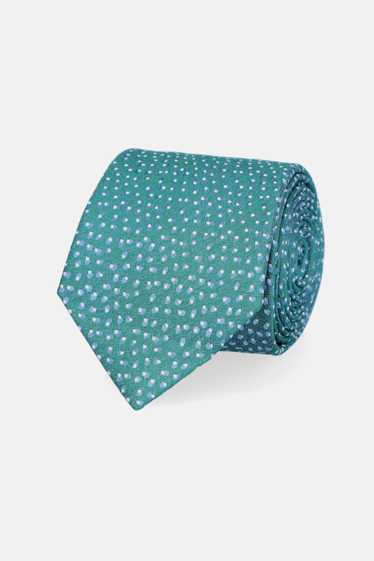 Krawat Zielony w Kropki