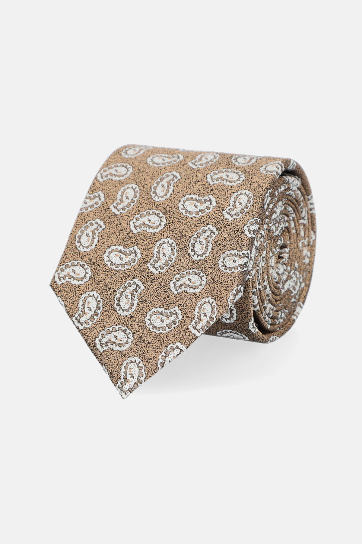 Krawat Beżowy Paisley