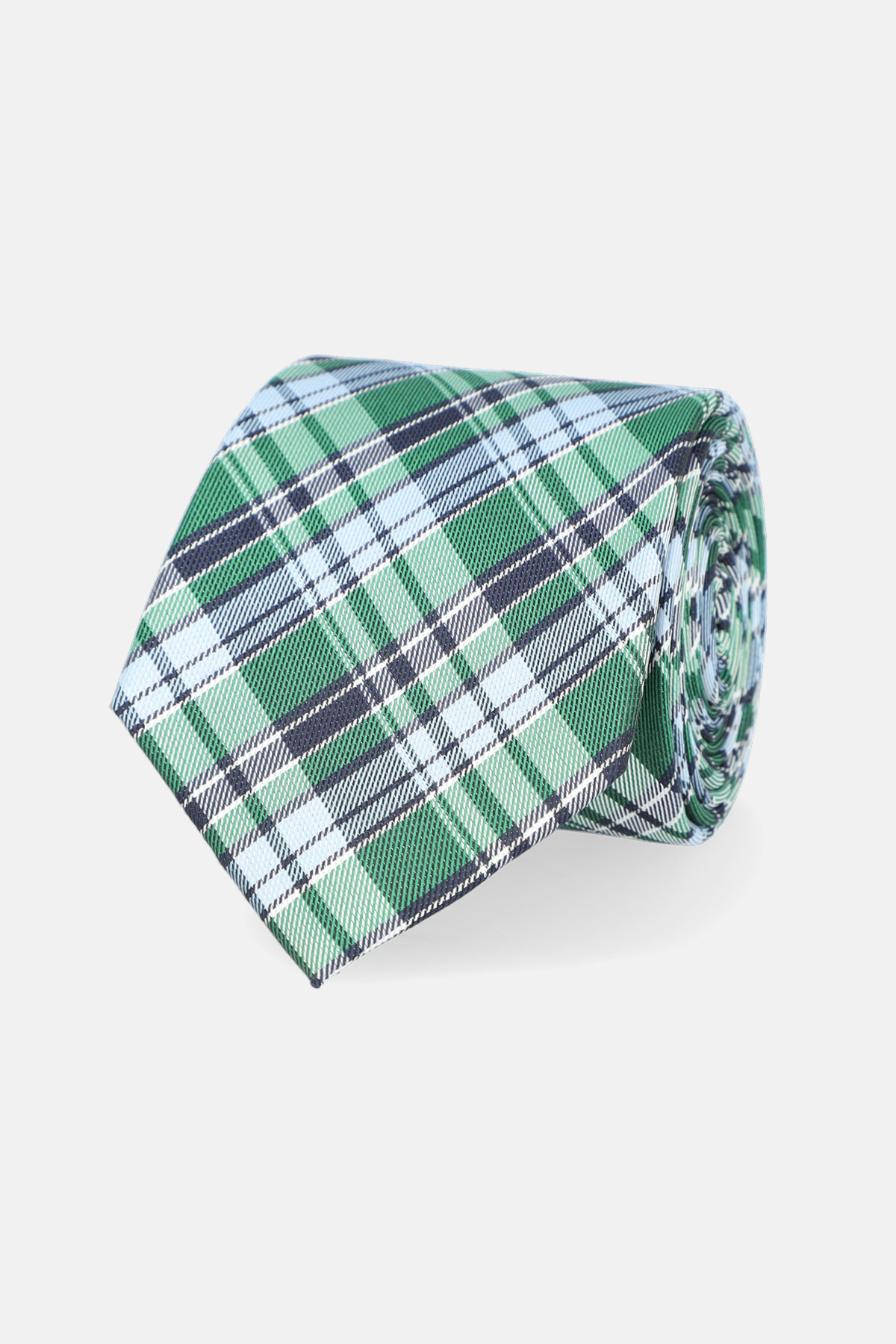 Krawat Zielony w Kratę