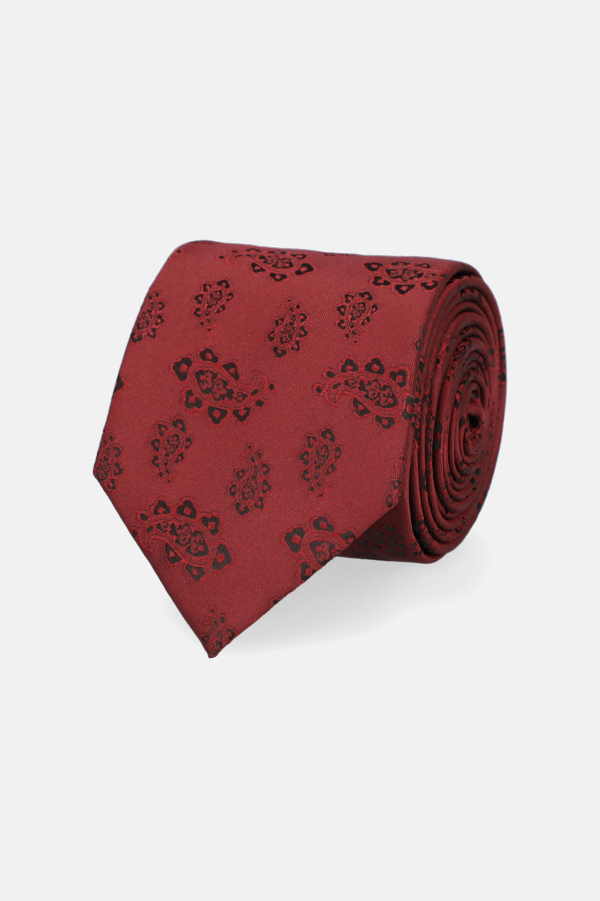 Krawat Bordowy Paisley