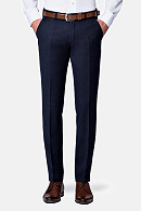 Diego Navy Blue Flannel Trousers