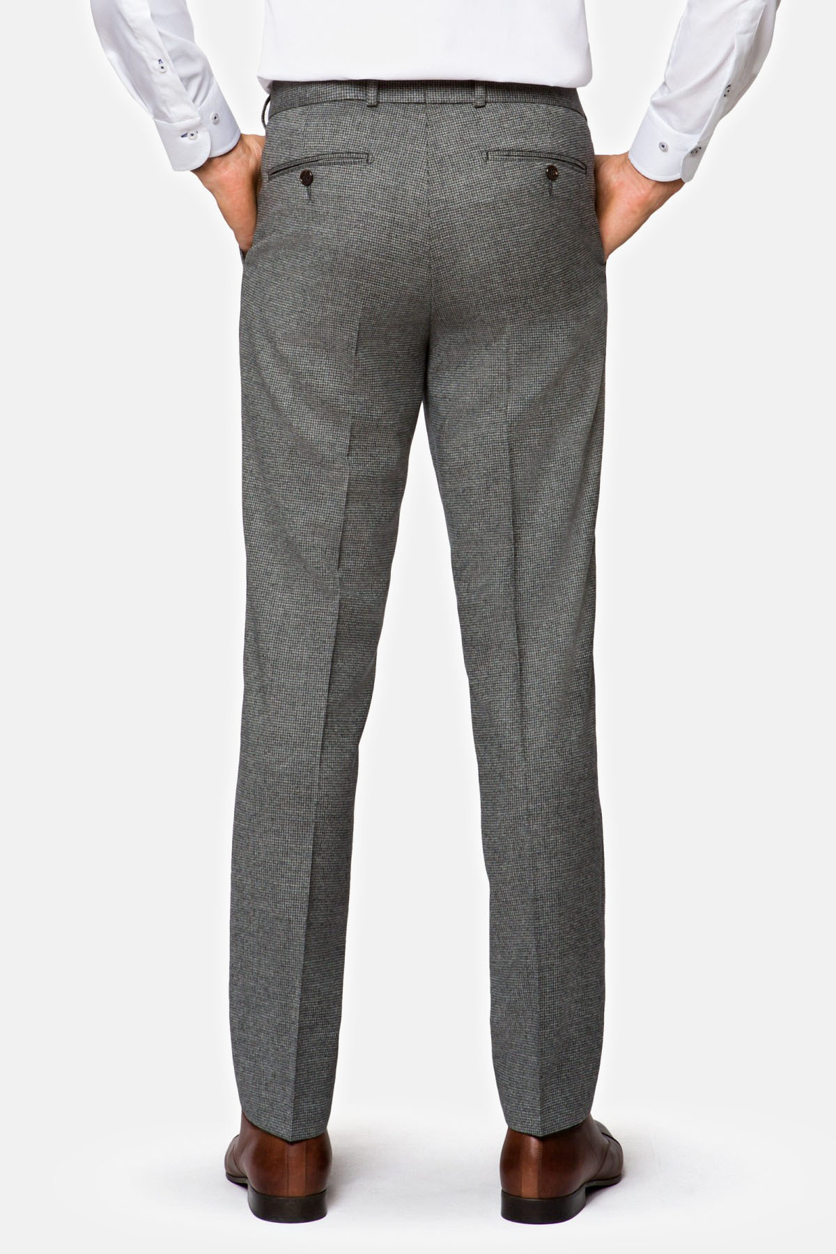 Moda Garnitury Spodnie garniturowe Expresso Spodnie garniturowe jasnoszary Melan\u017cowy W stylu casual 