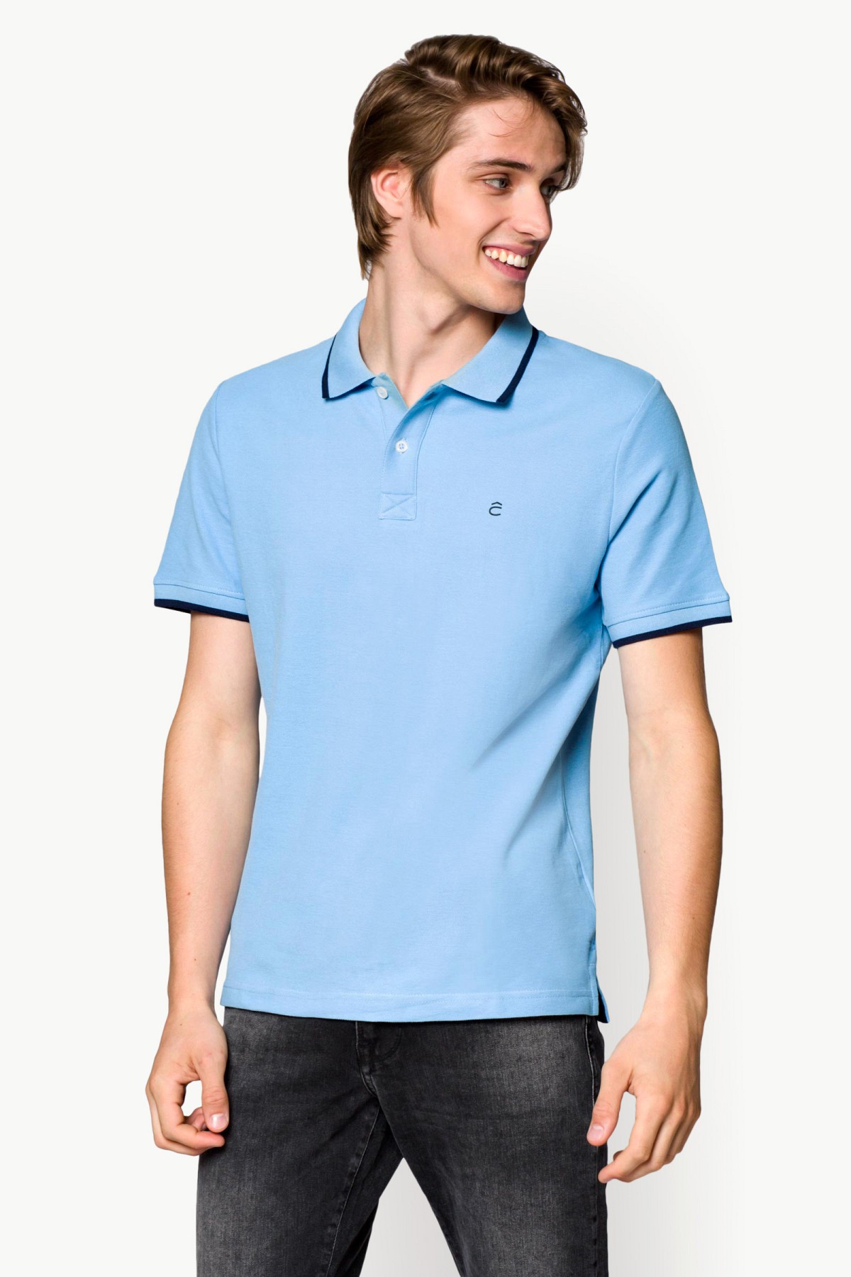 Koszulka Błękitna Polo Wayne